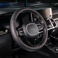 Оплетка SKYWAY Real-1 М, черная, натуральная кожа S01108001