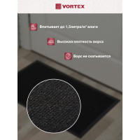 Влаговпитывающий ребристый коврик VORTEX TRIP 40х60 см, чёрный 24190
