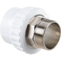 Комбинированная муфта VALFEX PP-R белая, под ключ, 63х2 дюйма НР 10135063 127-0254