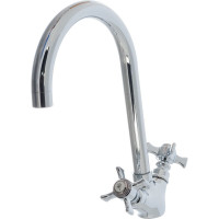 Смеситель для кухонной мойки Haiba латунь, с высоким поворотным изливом, хром HB4624