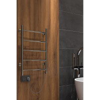 Полотенцесушитель INDIGO Arc electro 60/40 (скр.монтаж, унив.подкл.R/L, полиров.) LCAE60-40R