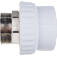 Муфта комбинированная под ключ с наружной резьбой VALFEX PP-R белая, 75 мм х2 1/2" 10135075 127-0255