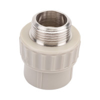 Муфта комбинированная с наружной резьбой VALFEX PP-R серая, 20 мм х3/4" 10130120Г 127-0360