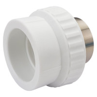 Муфта комбинированная под ключ с наружной резьбой VALFEX PP-R белая, 90 мм х3" 10135090 127-0256