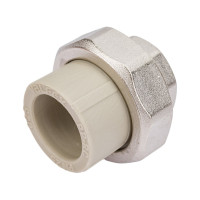 Муфта комбинированная разъемная с внутренней резьбой VALFEX PP-R серая, 25 мм х3/4" 10155020Г 127-0334