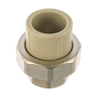 Муфта комбинированная разъемная с внутренней резьбой VALFEX PP-R серая, 20 мм х1/2" 10155015Г 127-0330