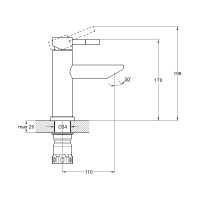 Смеситель для умывальника Solone EZA1-B090