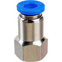 Фитинг цанговый прямой с внутренней резьбой 1/8F для трубки диаметром 6 мм SHPI PCF 06-R01