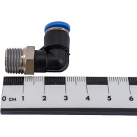 Фитинг цанговый угловой с наружной резьбой 1/4M для трубки диаметром 6 мм SHPI PL 06-R02