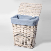 Плетеная корзина для белья с крышкой Липпе (Lippe) WasserKraft WB-450-L