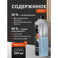 Акриловая универсальная флуоресцентная эмаль REF оранжевый 520 мл 1011