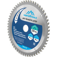 Диск пильный по дереву (230х32-30 мм; 56 зубов) Vertextools 230-56-32
