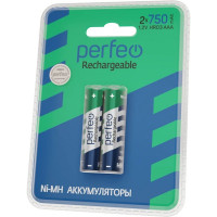 Аккумулятор Perfeo AAA750mAh/2BL Пластик 30014789