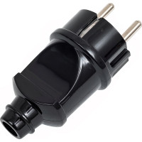 Прямая разборная вилка General Lighting Systems 16А с заземлением черная IP20 GRV-P-16-R-G-B-IP20 470505