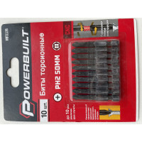 Биты торсионные powerbuilt PH2, 50 мм, 10 шт TORGWIN WBT1139