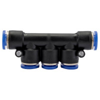 Фитинг цанговый разветвитель на пять входов по 8 мм Pegas pneumatic 5402