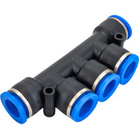 Фитинг цанговый разветвитель на пять входов по 12 мм Pegas pneumatic 5404