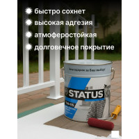 Краска атмосферостойкая Радугамалер STATUS ПФ-115 белая 10 кг 2000996555056