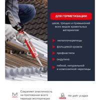 Кровельный битумно-полимерный герметик Технониколь черный, 310 мл TN744485