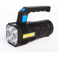 Аккумуляторный фонарь Ultraflash LED53766  (4В, черный, 4LED+COB, 3 Вт, 4 режима, USB, бокс са) 15017
