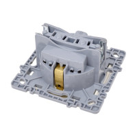 Механизм 1-местной розетки Nilson СУ с заземлением, moda-advantage кремовый, 20122417
