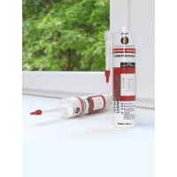 Универсальный силиконовый герметик EAST BRAND кислотный, белый, 280 мл ES0007