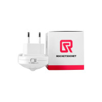 Светодиодный ночник ROCKETSOCKET с датчиком движения овальный, Вкл/Выкл/Авто, 3 режима яркости, теплый белый свет, 0.5Вт, Белый RS-791A