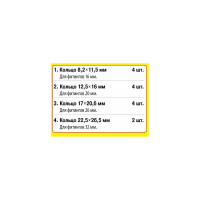 Набор прокладок Сантехкреп Сантехник №8 (кольца для фитингов металлопластиковых труб) 2.7.8.