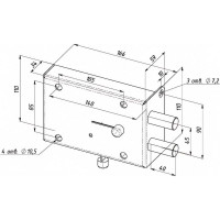 Накладной замок Siblock ЗГС-4, 4 ключа 480