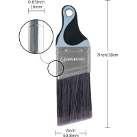 Плоская кисть Rollingdog DETAIL PRO с короткой ручкой, 50 мм, угловой срез 10289