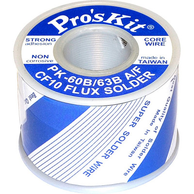 ProsKit 1,0мм 0,25кг Sn60/Pb40 (СF10 флюс RA) припой PK-60B10F Pro'sKit С00040217