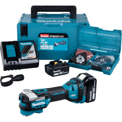 Makita Инструмент многофункциональный аккум. LXT 18В, 10000-20000 об/мин.STARLOCK,XPT,AVT,BL, аккум.5.0х2 DTM52RTJX1