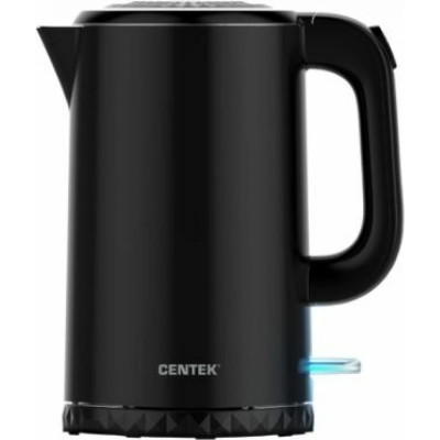 Centek Чайник Black металл 1.7л, 2200W, бесшовная колба, двойные стенки CT-0020 Black