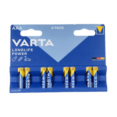 Varta Батарейка LONGLIFE POWER (HIGH ENERGY) LR03 AAA BL8 Alkaline 1.5V (4903) 04903121418