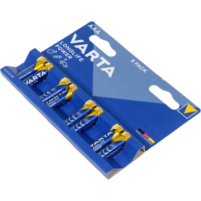Varta Батарейка LONGLIFE POWER (HIGH ENERGY) LR03 AAA BL8 Alkaline 1.5V (4903) 04903121418