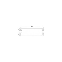 IDDIS Полотенцесушитель одинарный, нержавеющая сталь, Slide, SLIBS10i49