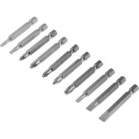 ТУНДРА Набор бит, сталь CrV, PH, PZ, SL, Torx х 50 мм, 10 шт. 2270981