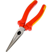 Диэлектрические удлинённые тонкие прямые плоскогубцы 200мм МАСТАК 030-10200EH