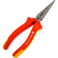 Диэлектрические удлинённые тонкие прямые плоскогубцы 200мм МАСТАК 030-10200EH