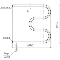 Электрический полотенцесушитель ТЕРА М-образный 500х400 ПСН-02-01