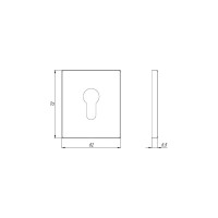 Декоративная накладка ARMADILLO на ЦМ ET Protector/USS MWSC, итальянский тисненый 42449