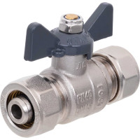 Шаровой кран для МП труб AQUALINK 20x20 B бабочка 873