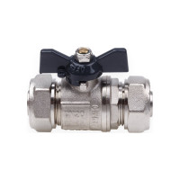 Шаровой кран AQUALINK для МП труб 16x16 B бабочка 00872