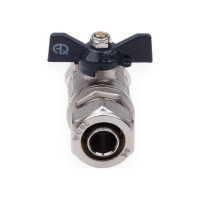 Шаровой кран AQUALINK для МП труб 16x16 B бабочка 00872