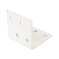 Перфорированный уголок ALBERTS оцинкованный, белый, 40x40x40 мм 330224