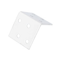 Перфорированный уголок ALBERTS оцинкованный, белый, 40x40x40 мм 330224