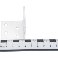 Перфорированный уголок ALBERTS оцинкованный, белый, 40x40x40 мм 330224