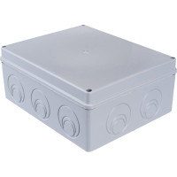 Распаечная коробка IEK КМ41272 для открытой проводки, 240x195x90мм, IP55, RAL 7035, кабельные вводы UKO10-240-195-090-K41-55