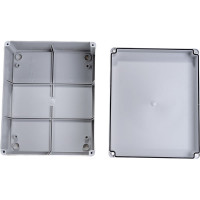 Распаечная коробка IEK КМ41272 для открытой проводки, 240x195x90мм, IP55, RAL 7035, кабельные вводы UKO10-240-195-090-K41-55