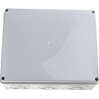 Распаечная коробка IEK КМ41272 для открытой проводки, 240x195x90мм, IP55, RAL 7035, кабельные вводы UKO10-240-195-090-K41-55